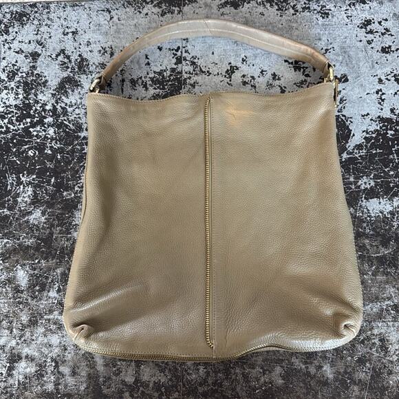 Kelsi Dagger Olive Green Leather Hobo Bag 16x16" - Picture 2 of 6